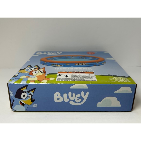 Bluey 40 Inch Kiddie Pool Inflatable 3 Ring Childrens Backyard Summer Fun New - Picture 7 of 7